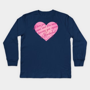 A Murderbot Valentine Kids Long Sleeve T-Shirt